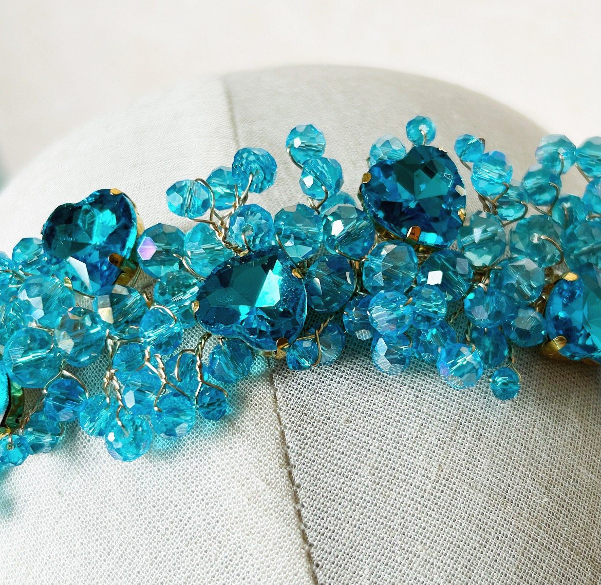 Vibrant blue crystal headband - Petal & Pearl